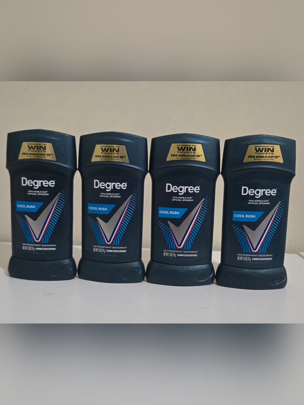 New Degree Cool Rush Men’s Antiperspirant Deodorant Sticks - Dark Blue, 4 Ct